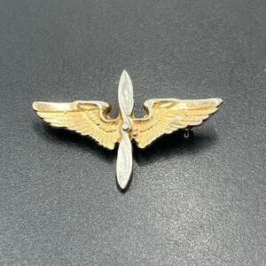 Vintage WWII Army Air Force Cadet Propeller Sterling Silver Pin Brooch